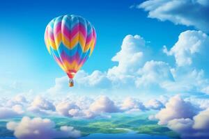 Peaceful Hot Air Balloon. Generative AI photo