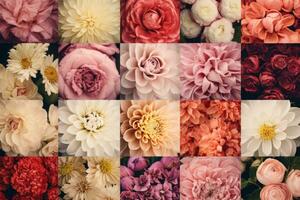 Organic Beauty in Flower Background Collection. Generative AI photo