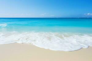 Pristine Beach Need for Water Quality Checks. Generative AI photo
