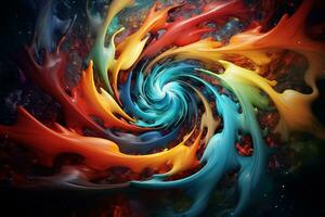 Swirling Vortex of Ideas. Generative AI photo