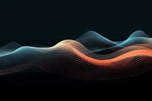 Abstract tech design with flowing lines. Generative AI photo