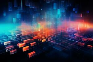 Abstract technology background. Generative AI photo