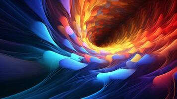 Abstract visualizer with pulsating colors and intricate patterns. Generative AI photo