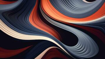 Abstract lines and patterns morphing. Generative AI photo