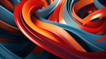 Abstract shapes and lines morphing. Generative AI photo