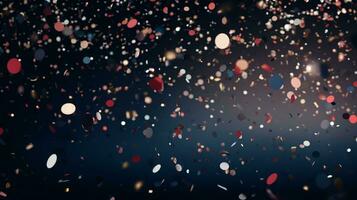 Background with cascading confetti and celebratory elements. Generative AI photo