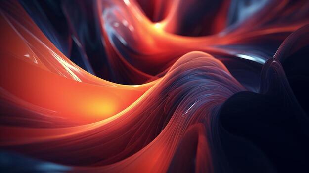 Abstract shapes and lines morphing. Generative AI photo