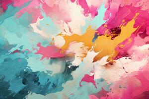 Social media background with abstract brushstrokes. Generative AI photo