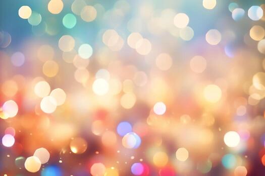 Blurred bokeh background with festive colors. Generative AI photo