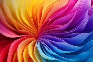 Close up of a rainbow colored flower. Generative AI photo