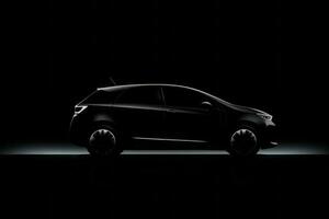 Clean and Straightforward Electric Car Silhouette. Generative AI photo