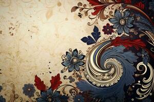 Elegant and ornate wallpaper background. Generative AI photo