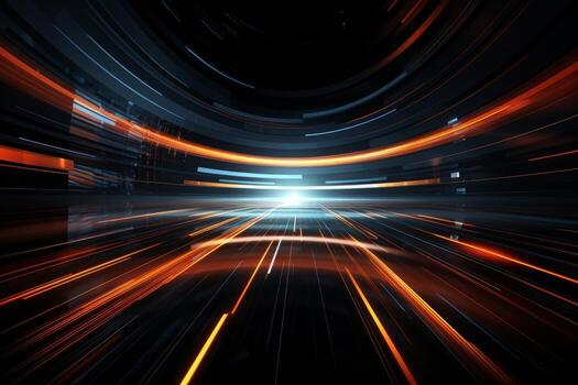 Futuristic tech design with dynamic lines. Generative AI photo