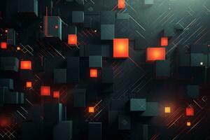 Geometric shapes forming a tech background. Generative AI photo