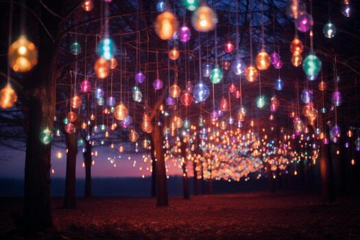 brillante Navidad luces. generativo ai foto