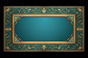 Islamic calligraphy frame for text. Generative AI photo