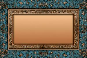 Islamic calligraphy frame for text. Generative AI photo