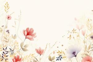 Airy Floral Patterns. Generative AI photo