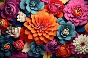 Vibrant Flower Garden. Generative AI photo