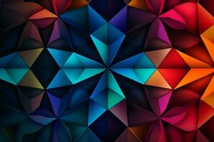 Vibrant Geometric Patterns. Generative AI photo