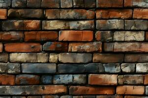 a seamless brick wall pattern AI Generative photo