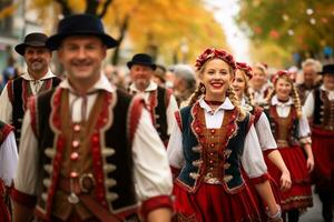 Octoberfest event in munich germany AI Generative photo