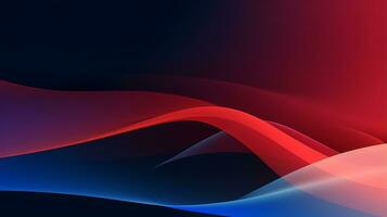 3D dark red and blue abstract wave background AI Generative photo