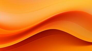 3D orange abstract wave background AI Generative photo