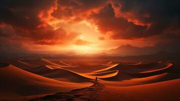 AI Generative The stark of beauty desert scenic landscape photo