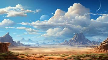 AI Generative The stark of beauty desert scenic landscape photo