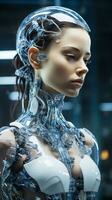 Image of humanoid robot powered by AI photo