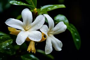 AI Generative photo of jasmine flower in a transcendent botanical garden