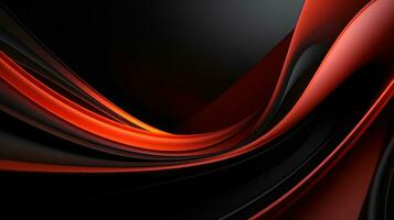 Black orange red 3d abstract wallpaper AI Generative photo