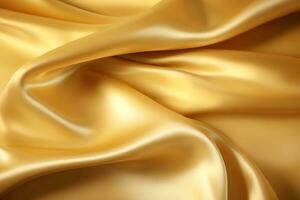 AI generated Golden Shiny silk surface texture photo