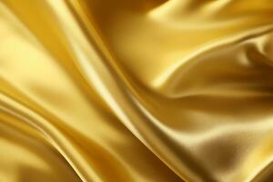 AI generated Golden Shiny silk surface texture photo