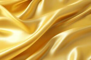 AI generated Golden Shiny silk surface texture photo