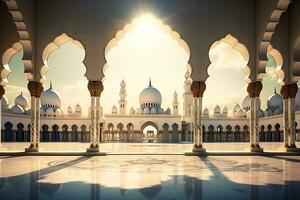 The architectural beauty of arabian buildings AI Generative photo