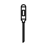 meat thermometer icon in line vector