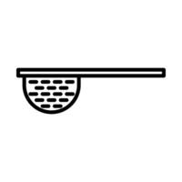 strainer kitchen tool icon in line vector