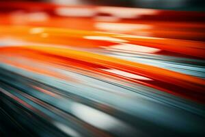 Defocused abstract image, vibrant colors blend in captivating motion blur AI Generated photo