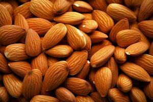 Nutrient rich almond and apricot kernels, a vegan diet staple AI Generated photo