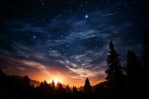 astronomía preguntarse capturado en un maravilloso profundo cielo astrofotografía ai generado foto