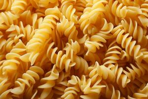 Full frame view from above Spiraled boiled egg noodle pattern AI Generated photo