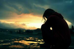 Alone Sad Girl Stock Photos, Images and Backgrounds for Free Download