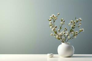 simple, blanco fondo Destacar el encanto de pequeño en conserva flores ai generado foto