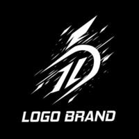 letra re logo ilustración diseño en un negro antecedentes vector