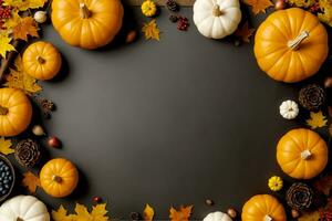 Autumn Bounty, Thanksgiving Poster Art , AI Generated photo