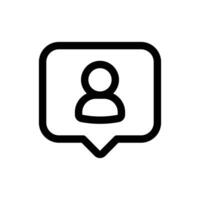 Chat icon in trendy outline style isolated on white background. Chat silhouette symbol for your website design, logo, app, UI. Vector illustration, EPS10.