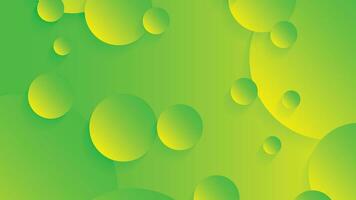 Green and yellow abstract circle gradient modern graphic background vector