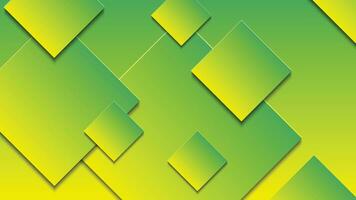 Abstract green and yellow gradient background with rectangle lines vector